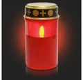 Produktbild: Haushalt International Grabkerze LED Grablicht - Grabkerze - rot mit Deckel, H:12cm, D:7cm (1-tlg)