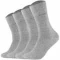 Produktbild: Camano Unisex Socken - Soft Socks, einfarbig, 4er Pack Grau 43-46