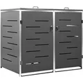 Produktbild: vidaXL Mülltonnenbox für 2 Tonnen Edelstahl 138x77,5x115,5 cm Edelstahl