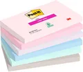 Produktbild: Post It Post-it® Haftnotizen Super Sticky Notes 655-6SS-SOUL, B 127 x T 76 mm, PEFC®-Papier, farbig, 6 Blöcke, 90 Blatt/Block 665716