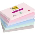 Produktbild: Post-it Haftnotizen Super Sticky Soulful, pastell, 76 x 127mm, selbstklebend, 6x 90 Blatt