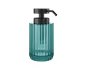 Produktbild: COSMIC Lido Seifenspender für das Badezimmer mit Elegantem und Rundem Design. Spender für Badezimmer und Küche aus Glas. Nachfüllbares Zubehör mit 300 ml in bläulich-grüner Farbe