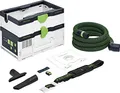 Produktbild: Festool Akku-Absaugmobil CTMC SYS I-Basic CLEANTEC (mit Hauptfilter, Filtersack montiert, Saugschlauch mit Winkeldrehausgleich saugerseitig, Polsterdüse, Fugendüse, Tragegurt, Sauger-Fernbedienung)