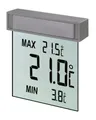Produktbild: TFA Dostmann Vision digitales Fensterthermometer aussen, 30.1025, selbstklebend, großes Display mit Außentemperatur, Höchst- und Tiefstwerte, 97 x 22 x 105 mm, Silber