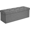 Produktbild: Truhenbank, Grau, Textil, 110x38x38 cm, Esszimmer, Bänke, Sitzbänke