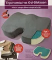 Produktbild: VITALmaxx Gel-Sitzkissen ergonomisch grau inkl. Fleecebezug