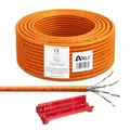 Produktbild: ARLI Cat7 Verlegekabel 100 m Netzwerkkabel inkl. Abisoliermesser CAT.7 LAN Halogenfrei Installationskabel SFTP S/FTP CAT7 PIMF Kabel Netzwerk Verkabelung Datenkabel AWG23/1 geschirmt Kupfer 100m