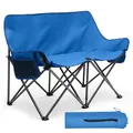 Produktbild: Sunula Klappbares Campingsofa für 2 Personen - Tragbarer CampingstuhI mit Armlehne und Tragetasche, perfekt für Picknick, Camping, Garten, Balkon, Zelten und Angeln