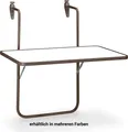 Produktbild: Best Freizeitmöbel Boy - Balkontisch Terrassentisch aufhängbar 60x40 cm Braun-Weiß
