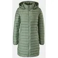 Produktbild: s.Oliver Steppmantel (1-tlg) lange Steppjacke mit abnehmbarer Kapuze grün L (40)