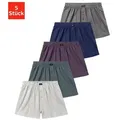 Produktbild: H.I.S Weiter Boxer Herren Boxer (Packung, 5-St) weite Passform, Komfortbund, aus Baumwoll-Stretch blau|bunt|grau|grün 4 (S)