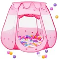 Produktbild: Bällebad Mädchen - 300 Bälle - 120x120x90 Kinderzelt Spielzelt Baby Bällezelt