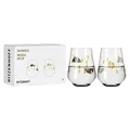 Produktbild: RITZENHOFF 3421002 Wasserglas 500 ml - Serie Sagengold Nr. 2, 2er Set mit Traubenmotiv, Echt-Gold - Made in Germany Schwarz, Gold