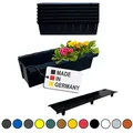 Produktbild: Paletten Blumenkasten 6er-Set Schwarz Einsatz zum An- & Einhängen Pflanzkasten