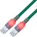 Produktbild: EasyLan DualBoot LED Patchkabel RJ45 S/FTP Cat.6 (Class E), mit saCon Stecker, LSOH, türkis, 10 m