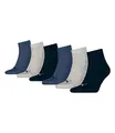 Produktbild: PUMA 6 Paar Sneaker Quarter Socken Gr. 35-49 Unisex für Damen Herren Füßlinge, Farbe:532 - navy/grey/nightshadow b, Bekleidungsgröße:L