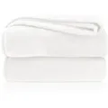 Produktbild: Wohndecke Premium Super Soft Flanell Kuscheldecke Sofadecke, heimtexland, super weich und flauschig, Allergiker geeignet, atmungsaktiv weiß 220 cm x 240 cm