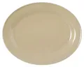 Produktbild: Seltmann Beat Color Glaze Servierplatte oval, 35 x 28 cm, Platte/Servierteller mit Rillenrelief, Sandbeige