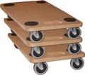 Produktbild: BigDean 3x Möbelroller Transportroller 250kg Rollbrett MDF Möbel Hund Roller