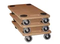 Produktbild: 3er Set Rollbrett Möbelroller Möbelhund Transportroller Wagen bis 250kg 59x29cm