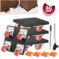 Produktbild: Möbelheber Set - Transportroller Möbelroller für Möbel - 4PCS Transportrollen DE