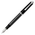 Produktbild: Pelikan Füllhalter Souverän 405 Stresemann, Schwarz-Anthrazit, Feder B (breit), hochwertiger Kolbenfüller im Geschenk-Etui, 803830