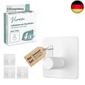 Produktbild: Selbst-Klebende Wandhaken ohne Bohren 4er Set in Weiß - Wasserfeste Klebehaken
