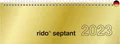Produktbild: rido/idé Wochenkalender Modell septant 2023 Blattgröße 30,5 x 10,5 cm goldfarben
