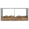 Produktbild: vidaXL Brennholzlager aus verzinktem Stahl 330 x 92 x 153 cm Grau