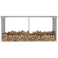 Produktbild: Brennholzlager Aus Verzinktem Stahl 330 X 92 X 153 Cm Grau Vidaxl