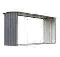 Produktbild: vidaXL Kaminholzregal, Brennholzlager aus verzinktem Stahl 330 x 92 x 153 cm Grau
