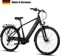 Produktbild: SAXONETTE E-Bike Deluxe Sport ,10 Gang, Mittelmotor, 418 Wh integrierter Akku, Pedelec, Elektrofahrrad, Trekkingrad (Ramenhöhe 54 , Schwarz)