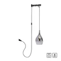 Produktbild: LED Wandleuchte mit Halterung Schalter höhenverstellbar schwarz verchromt