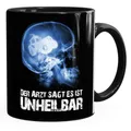 Produktbild: MoonWorks Tasse Kaffee-Tasse Xray Der Arzt sagt es ist unheilbar Hobby Schädel Röntgenbild Schädel Trecker Traktor Landwirt Farmer Diagnose Geschenk-Tasse Moonworks®, Keramik