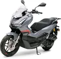 Produktbild: Burnout Motorroller QS125 ADV Grau, 125 ccm, 99 km/h, Euro 5, LED Beleuchtung, Digitales 7 Zoll TFT Tacho, Windschild verstellbar