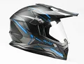 Produktbild: BNO Cross-3 Helm, Motocrosshelm, Corsshelm, S, M, L, XL (L, Matt-Schwarz-Blau)