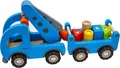 Produktbild: Goki 55875 - Kranwagen mit Magnet-Anhänger 32 x 9 x 16 cm, 3+ Holzspielzeug ✅