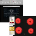 Produktbild: Exquisit EHE 156-2.1 U-Set Einbau-Herd Glaskeramikkochfeld | Ober-/Unterhitze | Inox
