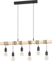 Produktbild: TOWNSHEND Hängeleuchte Hängelampe Pendellampe Pendelleuchte - L100 x B10 x H110 cm - schwarz, braun - 6X60W exkl. - IP20