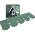 Produktbild: Biberschwanz Dachschindeln, Rund 1m x 32cm, 20 Stück, Bitumenschindeln für Gartenhaus, Carport - Grün - Daprona