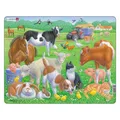 Produktbild: Selecta Larsen Puzzle Tiere – Haustiere und Nutztiere, 15 Teile.