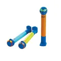 Produktbild: Zoggs Dive Sticks Tauchspielzeug für Kinder (3er-Pack, Blau/Limette/Orange) – Sicheres Wasserspielzeug für Kinder Outdoor zur Wassergewöhnung, Planschbecken & Pool Spielzeug
