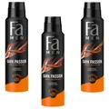 Produktbild: 3x 150ml FA Dark Passion sinnlich frischer Duft Deodorant & Bodyspray 48h 0% Alu