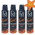 Produktbild: 4x150ml FA Dark Passion Deodorant Deo Body Spray aluminiumfrei 48H Schutz