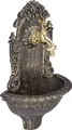 Produktbild: Wandbrunnen - antikes Design - mit Wasserhahn - Gusseisen - 40 x 24,5 x 13 cm - schwarz