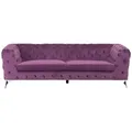 Produktbild: Beliani 3-Sitzer-Sofa, Violett, Textil, 224x70x85 cm, Wohnzimmer, Sofas & Couches, Sofas, 3-Sitzer Sofas