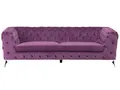 Produktbild: Beliani Klassisches Polstersofa Samtstoff Chesterfield Style violett Purpur Sotra