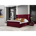 Produktbild: Boxspringbett Schlafzimmerbett ELVIANO 120x200cm Stoff Rot inkl. Ambiente-LED