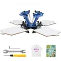 Produktbild: VEVOR 360° Drehbarer Siebdruck 54 x 45 cm Siebdruck-Ausrüstung T-Shirt Doppellagige Palettenpresse zur Positionierung, Blau