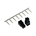 Produktbild: Phobya ATX Power Connector 4Pin Stecker inkl. 4 Pins - 2 Stück Black Kabel Connector